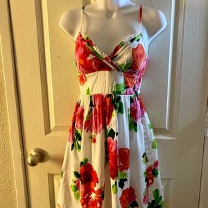 snap Floral Sundress Adjustable Straps